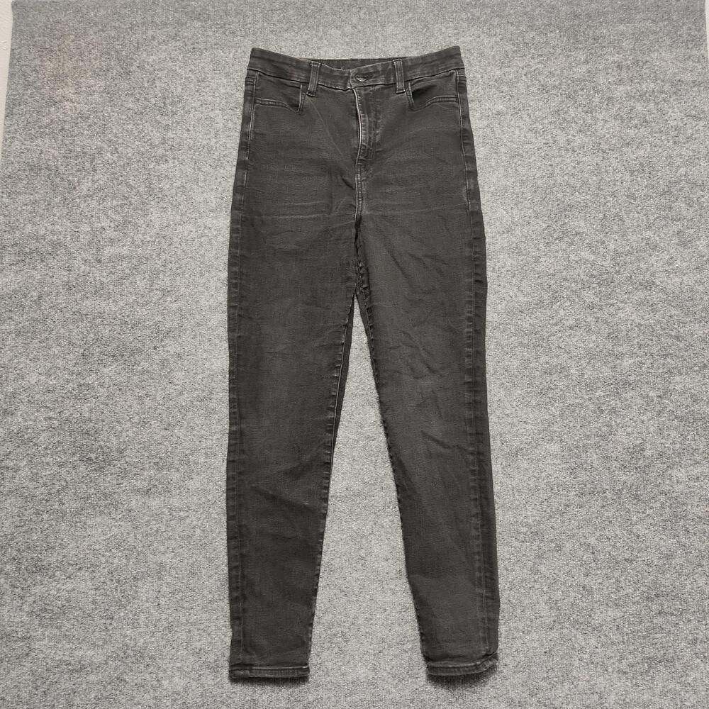 American Eagle Outfitters Jeans Womens 30x29 Gray High Rise Skinny Stretch Denim